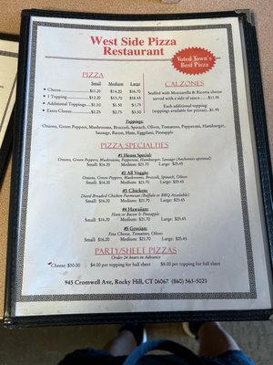 Menu photo 2 West Side Pizza Restaurant Rocky Hill, CT Menu photo 2 West Side Pizza Restaurant Rocky Hill, CT