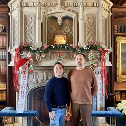Drumthwacket Estate - Us in the library