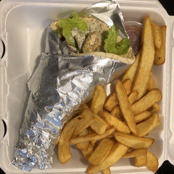 The Grapevine Restaurant - Chicken Gyro with fries - Mediterranean Near Me - New Hartford, New York The Grapevine Restaurant - Chicken Gyro with fries - Mediterranean Near Me - New Hartford, New York