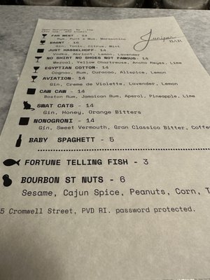 Menu photo 2 juniper Providence, RI