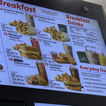 Sonic Drive-In - Menu as of 9/1/2022 - Burgers Near Me - Lago Vista, Texas