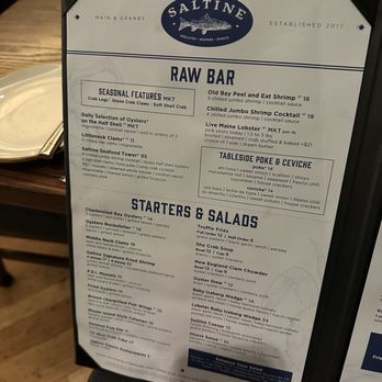 Saltine - Menu - Seafood Near Me - Norfolk, Virginia Saltine - Menu - Seafood Near Me - Norfolk, Virginia