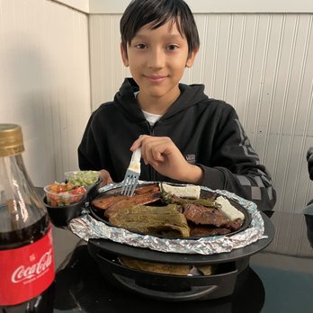 Mariscos Los Altos - My grandson enjoyed his carne asada - Seafood Near Me - Tracy, California