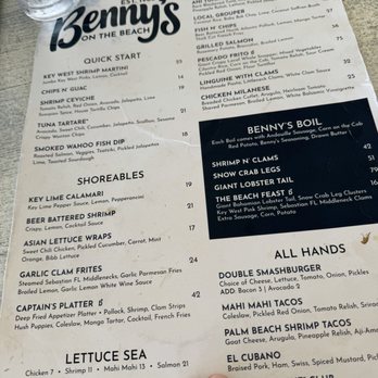 Benny's On The Beach - Pier - Food Menu - Seafood Near Me - Lake Worth Beach, Florida Benny's On The Beach - Pier - Food Menu - Seafood Near Me - Lake Worth Beach, Florida