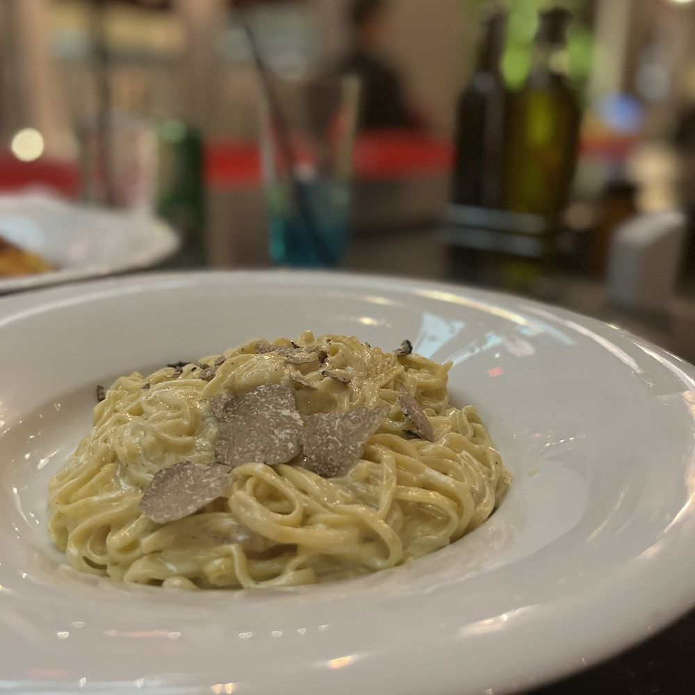 Tagliolini Cacio e Pepe, & Black Truffle