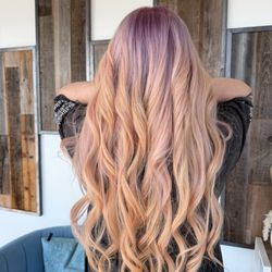 Ombre golden sky pink~