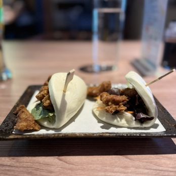 Otani - Chicken Bao Buns; filled with bite size like chicken tenders; dark meat though. - Sushi Bars Near Me - New York, New York Otani - Chicken Bao Buns; filled with bite size like chicken tenders; dark meat though. - Sushi Bars Near Me - New York, New York