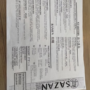 Sazan Ramen - Menu - Ramen Near Me - Austin, Texas Sazan Ramen - Menu - Ramen Near Me - Austin, Texas