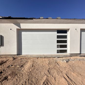 Forza Garage Doors - 16 x 8 Steel Back Garage Door with right side glass (exterior) and opener - Garage Door Services Near Me Forza Garage Doors - 16 x 8 Steel Back Garage Door with right side glass (exterior) and opener - Garage Door Services Near Me