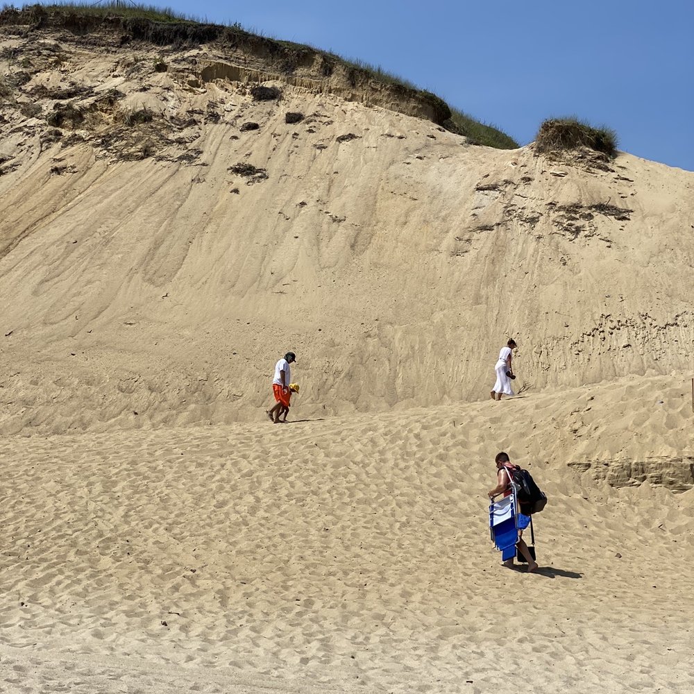 Cahoon Hollow Beach - People trekking up the dune to go to the parking lot or restaurant. - Swimming Pools Near Me Cahoon Hollow Beach - People trekking up the dune to go to the parking lot or restaurant. - Swimming Pools Near Me