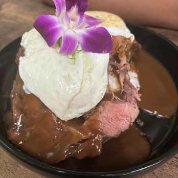 Guieb Cafe - 10 oz. Prime Rib and Eggs - New American Near Me - Aiea, Hawaii