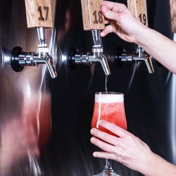 Hi Wire Brewing - Barrel stave tap handles somehow make the beer taste better! Enjoy all of Hi-Wire's flagship, seasonal, and even rare sour beers on 24 taps.