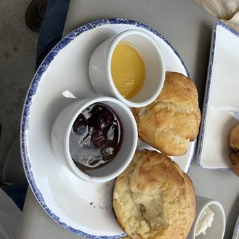Hissy Fit - Biscuits with honey and blueberry jam. - Southern Near Me - Austin, Texas