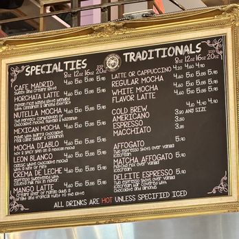 Leon Coffee House - Menu as of 12/5/24 - Coffee & Tea Near Me - Seattle, Washington