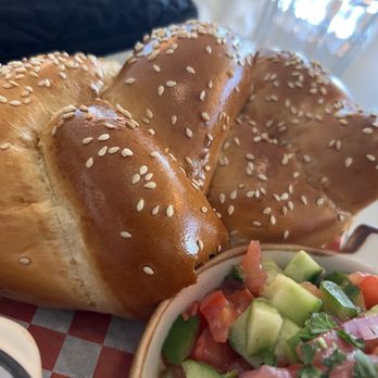 Cafe Landwer - challah that comes with your Shakshuka - Cafes Near Me - Las Vegas, Nevada Cafe Landwer - challah that comes with your Shakshuka - Cafes Near Me - Las Vegas, Nevada