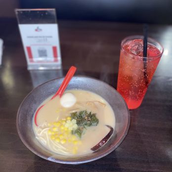 Yoko Yoko Ramen - Spicy miso ramen with an added egg and Shirley temple - Ramen Near Me - Bremerton, Washington
