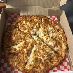 Cosmic Pizza - Pepperoni and pineapple pizza