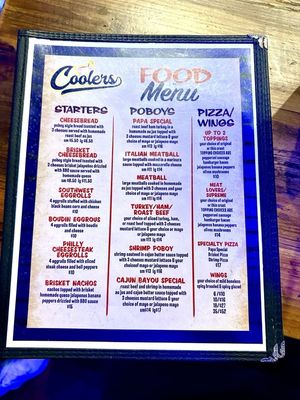 Menu photo 1 Cooler's Ice House Lake Charles, LA Menu photo 1 Cooler's Ice House Lake Charles, LA