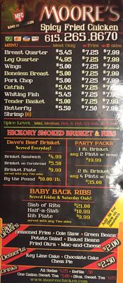 Menu photo 4 Moore's Spicy Fried Chicken Hendersonville, TN Menu photo 4 Moore's Spicy Fried Chicken Hendersonville, TN