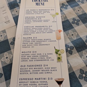 Las Margs Cafe - Cocktail Menu - Cafes Near Me - Auburn, Washington