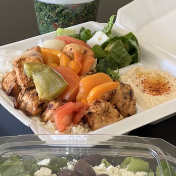 Waffa's Kitchen - Chicken Kebab Plate, Tabbouleh Salad, and Greek Salad - Mediterranean Near Me - Glendora, California Waffa's Kitchen - Chicken Kebab Plate, Tabbouleh Salad, and Greek Salad - Mediterranean Near Me - Glendora, California