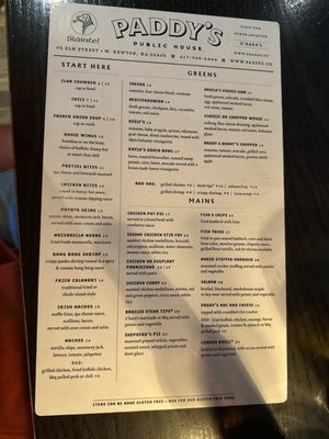 Menu photo 1 Paddy's Public House Newton, MA Menu photo 1 Paddy's Public House Newton, MA