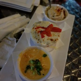 Local Brewing - From top to bottom: hummus, spinach and artichoke (best one) and beer cheese dip. - New American Near Me - Palm Harbor, Florida Local Brewing - From top to bottom: hummus, spinach and artichoke (best one) and beer cheese dip. - New American Near Me - Palm Harbor, Florida