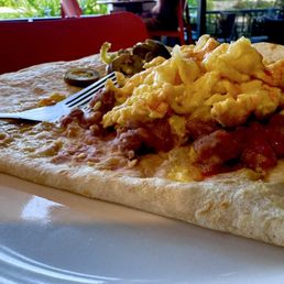 Southwest breakfast burrito. Huge and delish