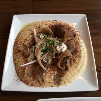 Olea - Hummus Supreme w/lamb gyro meat - Mediterranean Near Me - Fayetteville, North Carolina Olea - Hummus Supreme w/lamb gyro meat - Mediterranean Near Me - Fayetteville, North Carolina