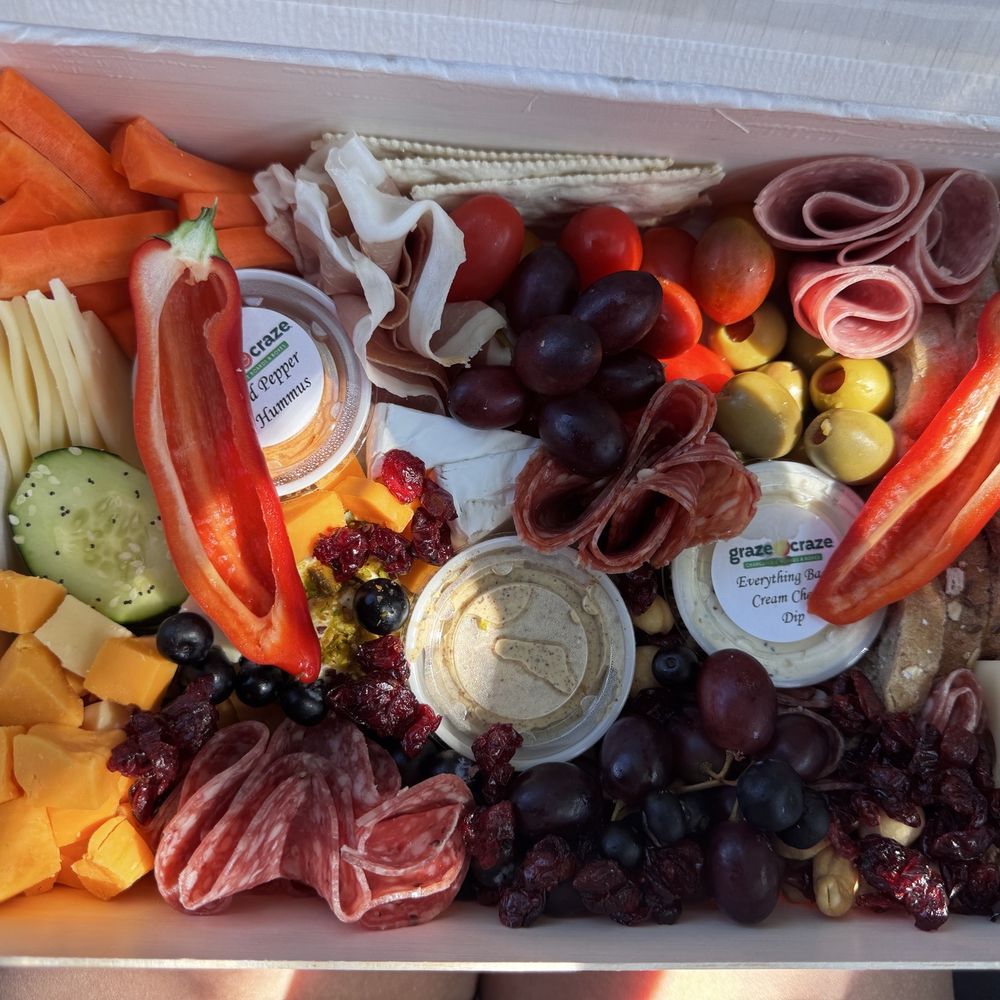 Graze Craze - Something for everyone! Savory and sweet. Dips and mustards, humane and veggies. So delish! - Caterers Near Me - Medford, Oregon Graze Craze - Something for everyone! Savory and sweet. Dips and mustards, humane and veggies. So delish! - Caterers Near Me - Medford, Oregon