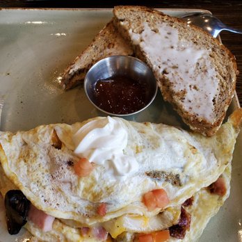 First Watch - Egg white omelet, million dollar bacon and chickichanga I believe. - Breakfast & Brunch Near Me - Arlington, Texas