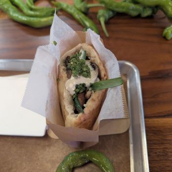 Miznon - Wild mushroom in a pita - Venues & Event Spaces Near Me - Los Angeles, California Miznon - Wild mushroom in a pita - Venues & Event Spaces Near Me - Los Angeles, California