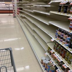 More empty shelves