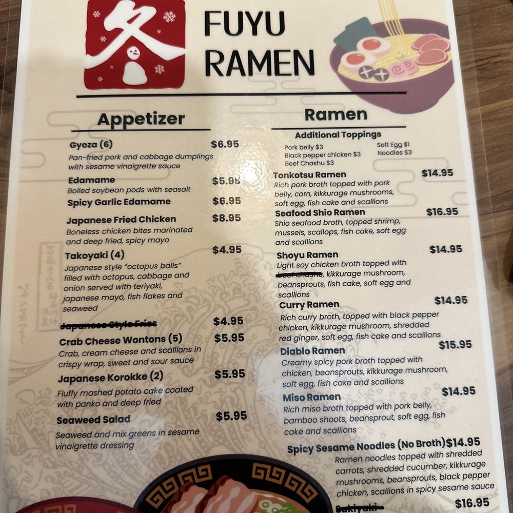 Fuyu Ramen - Menu - Ramen Near Me - Aurora, Colorado Fuyu Ramen - Menu - Ramen Near Me - Aurora, Colorado