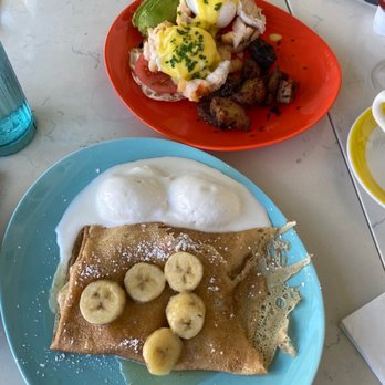 Banana Cafe - Banana crepe and lobsters Benedict- delicious! - French Near Me - Key West, Florida Banana Cafe - Banana crepe and lobsters Benedict- delicious! - French Near Me - Key West, Florida
