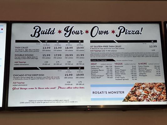 Menu photo 1 Rosati's Pizza Rochester, MN Menu photo 1 Rosati's Pizza Rochester, MN