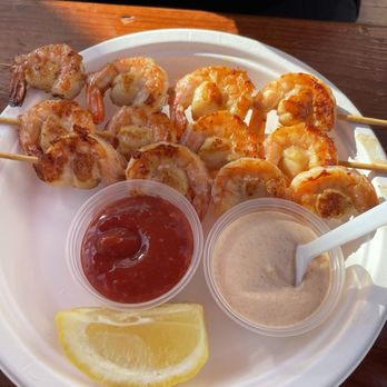 Big Dean's Ocean Front Cafe - Shrimp and bay scallop skewer - Bars Near Me - Santa Monica, California Big Dean's Ocean Front Cafe - Shrimp and bay scallop skewer - Bars Near Me - Santa Monica, California
