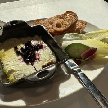 Foreign Cinema - Lavender-baked goat cheese, huckleberries, Belgian endive, cucumber, radish crudité, crostini - Breakfast & Brunch Near Me - San Francisco, California