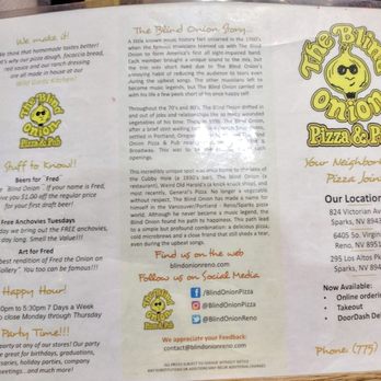 The Blind Onion Pizza & Pub - Blind Onion story and other unique info - Pizza Near Me - Sparks, Nevada The Blind Onion Pizza & Pub - Blind Onion story and other unique info - Pizza Near Me - Sparks, Nevada