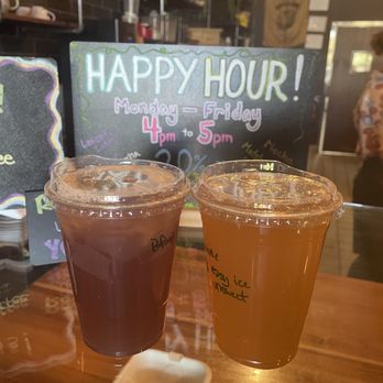 Bad Owl Coffee - Jasmine & Green Large Iced Teas. A bit small for a large but definitely tasty - Coffee & Tea Near Me - Henderson, Nevada