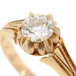 Claude Morady Estate Jewelry - Victorian 0.94 carat Old European Diamond 18KT SKU: R2198