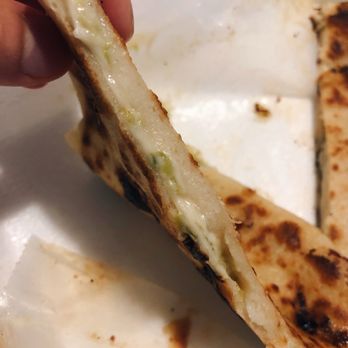 Pupusa Restaurant - Loroco Pupusa (cross section) - Salvadoran Near Me - Houston, Texas