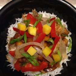 Tofu Mango Soy Rice Bowl