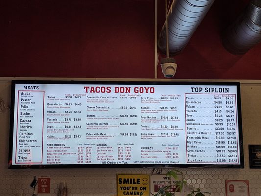 Menu photo 7 Tacos Don Goyo Brea Brea, CA