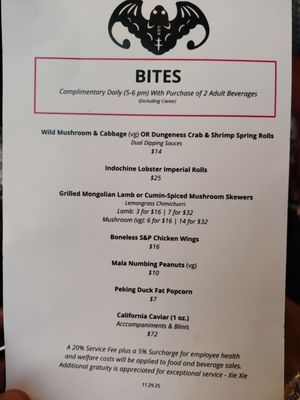 Menu photo 1 Cold Drinks Bar San Francisco, CA