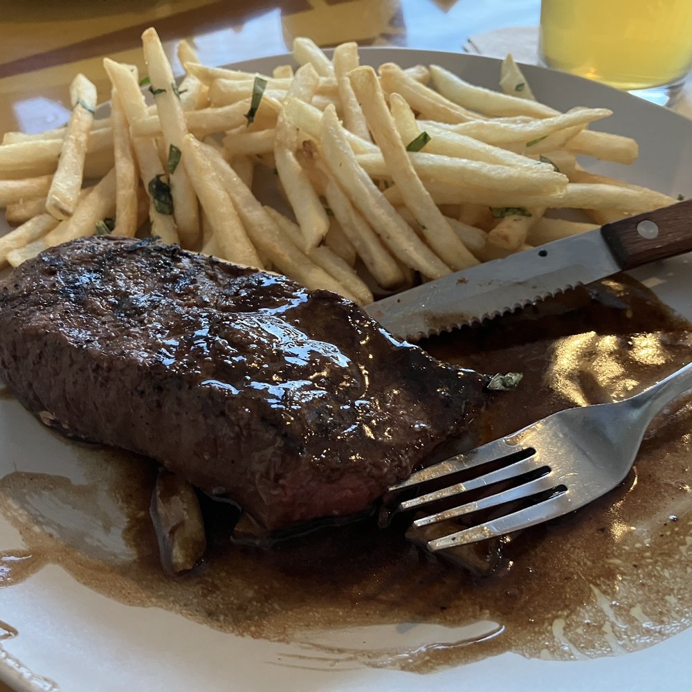 Driftwood South Pier - Flat iron steak- very tasty! - Pubs Near Me - Sheboygan, Wisconsin