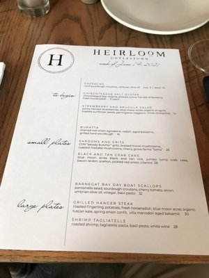 Menu photo 7 Heirloom Doylestown Doylestown, PA