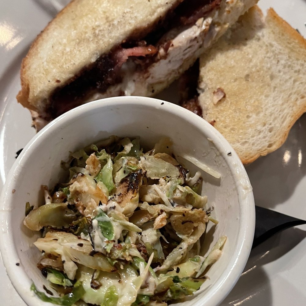The Local - Fig and bacon grilled cheese, side of ceasared Brussels sprouts - Bars Near Me - Boone, North Carolina The Local - Fig and bacon grilled cheese, side of ceasared Brussels sprouts - Bars Near Me - Boone, North Carolina