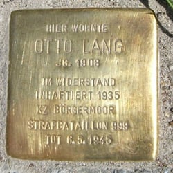 Stolpersteine - Stolperstein von Otto Lang, Veddel