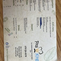 Pita King - Menu